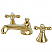 Modern Two-Handle 3-Hole Deck Mounted Widespread Bathroom Faucet with Brass Pop-Up Polished Chrome with 4 Color Options