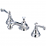 Traditional Two-Handle Three-Hole Deck Mounted Widespread Bathroom Faucet with Brass Pop-Up in Polished Chrome Finish