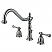 Traditional 2-Handle Three-Hole Deck Mounted Widespread Bathroom Faucet Plastic Pop-Up Polished Chrome