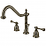 Traditional 2-Handle Three-Hole Deck Mounted Widespread Bathroom Faucet Plastic Pop-Up Polished Chrome