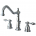 Traditional 2-Handle 3-Hole Deck Mounted Widespread Bathroom Faucet Brass Pop-Up Polished Chrome
