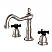 Traditional 2-Handle 3-Hole Deck Mounted Widespread Bathroom Faucet with Brass Pop-Up Polished Chrome Finish