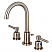 Modern Two-Handle 3-Hole Deck Mounted Widespread Bathroom Faucet Brass Pop-Up Polished Chrome