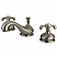 Traditional Two-Handle 3-Hole Deck Mounted Widespread Bathroom Faucet Brass Pop-Up with 4 Finish Options
