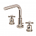 Modern Two-Handle 3-Hole Deck Mounted Widespread Bathroom Faucet with Brass Pop-Up with 6 Finish Options