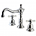 Traditional Two-Handle 3-Hole Deck Mounted Widespread Bathroom Faucet with Brass Pop-Up Polished Chrome with 4 Color Options