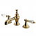 Traditional 2-Handle Three-Hole Deck Mounted Widespread Bathroom Faucet with Brass Pop-Up Polished Chrome with 4 Finish Options