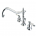 Traditional Two-Handle 3-Hole Deck Mounted Widespread Bathroom Faucet Brass Pop-Up in Polished Chrome with 4 Color Options