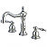 Traditional 2-Handle 3-Hole Deck Mounted Widespread Bathroom Faucet Brass Pop-Up Polished Chrome with 4 Finish Options