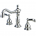 Traditional Two-Handle 3-Hole Deck Mounted Widespread Bathroom Faucet with Brass Pop-Up with 4 Finish Option