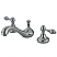 Traditional Two-Handle 3-Hole Deck Mounted Widespread Bathroom Faucet in Polished Chrome Finish with 2 Color Options