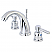 Modern Two-Handle 3-Hole Deck Mounted Widespread Bathroom Faucet with Plastic Pop-Up in Polished Chrome with 4 Finish Option