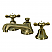 Modern Two-Handle 3-Hole Deck Mounted Widespread Bathroom Faucet with Brass Pop-Up in Polished Chrome with 8 Finish Options