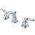 Traditional Two-Handle 3-Hole Deck Mounted Widespread Bathroom Faucet with Plastic Pop-Up in Polished Chrome with Four Finish Options