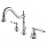 Traditional Two-Handle 3-Hole Deck Mounted Widespread Bathroom Faucet with Brass Pop-Up in Polished Chrome with 4 Color Option
