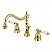 Traditional Two-Handle 3-Hole Deck Mounted Widespread Bathroom Faucet with Brass Pop-Up in Polished Chrome with 4 Color Option