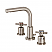 Modern Two-Handle 3-Hole Deck Mounted Widespread Bathroom Faucet with Brass Pop-Up in Polished Chrome with 6 Finish Options