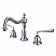 Traditional Two-Handle 3-Hole Deck Mounted Widespread Bathroom Faucet with Brass Pop-Up in Polished Chrome with Four Color Option