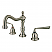Traditional Two-Handle 3-Hole Deck Mounted Widespread Bathroom Faucet with Brass Pop-Up in Polished Chrome with Four Color Option