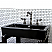 Widespread Bathroom Faucet, Black Stainless Steel