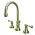 Traditional Two-Handle 3-Hole Deck Mounted Widespread Bathroom Faucet with Brass Pop-Up in Polished Chrome Color with 4 Finish Options