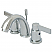 Modern Two-Handle 3-Hole Deck Mounted Widespread Bathroom Faucet with Plastic Pop-Up in Polished Chrome with 4 Color Option