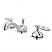 Traditional Two-Handle 3-Hole Deck Mounted Widespread Bathroom Faucet with Brass Pop-Up in Polished Chrome with 7 Finish Option