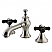 Traditional 2-Handle 3-Hole Deck Mounted Widespread Bathroom Faucet with Plastic Pop-Up in Polished Chrome with 4 Finish Option