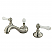 Traditional Two-Handle 3-Hole Deck Mounted Widespread Bathroom Faucet in Polished Chrome with 2 Finish Options