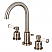 Modern Two-Handle 3-Hole Deck Mounted Widespread Bathroom Faucet with Brass Pop-Up in Polished Chrome with 7 Finish Options