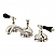 Traditional 2-Handle 3-Hole Deck Mounted Widespread Bathroom Faucet with Brass Pop-Up in Polished Chrome with 7 Finish Options