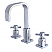 Modern Two-Handle 3-Hole Deck Mounted Widespread Bathroom Faucet with Plastic Pop-Up in Polished Chrome with 3 Finish Option