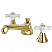 Modern 2-Handle 3-Hole Deck Mounted Widespread Bathroom Faucet with Brass Pop-Up in Polished Chrome with 4 Finish Options
