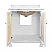 30" Issac Edwards Collection Bath Vanity in Matte White Lacquer Finsih with White Marble Top and Porcelain Sink