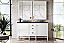 James Martin Addison Collection 60" Double Vanity Cabinet, Glossy White Finish