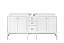 James Martin Addison Collection 72" Double Vanity Cabinet, Glossy White Finish