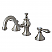 Traditional Two-Handle Three-Hole Deck Mounted Widespread Bathroom Faucet with Brass Pop-Up in Polished Chrome Color