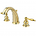 Traditional Two-Handle Three-Hole Deck Mounted Widespread Bathroom Faucet with Plastic Pop-Up in Polished Chrome with 4 Finish Option