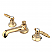 Modern 2-Handle 3-Hole Deck Mounted Widespread Bathroom Faucet with Brass Pop-Up in Polished Chrome Color