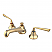 Modern 2-Handle 3-Hole Deck Mounted Widespread Bathroom Faucet with Brass Pop-Up in Polished Chrome with 4 Color Options