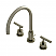 Modern 2-Handle 3-Hole Deck Mounted Widespread Bathroom Faucet with Brass Pop-Up in Polished Chrome with 3 Finish Options