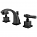 Modern Two-Handle 3-Hole Deck Mounted Widespread Bathroom Faucet in Polished Chrome with 4 Finish Options