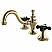 Traditional 2-Handle Three-Hole Deck Mounted Widespread Bathroom Faucet with Brass Pop-Up in Polished Chrome with 4 Color Options