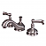 Traditional Two-Handle Three-Hole Deck Mounted Widespread Bathroom Faucet with Brass Pop-Up in Polished Chrome with 4 Color Option