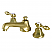 Modern 2-Handle 3-Hole Deck Mounted Widespread Bathroom Faucet with Brass Pop-Up in Polished Chrome with 8 Finish Options