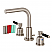 Modern Two-Handle 3-Hole Deck Mounted Widespread Bathroom Faucet with Brass Pop-Up in Polished Chrome with 6 Finish Option