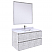 36" Wall Hung Modern Bathroom Vanity w/ Mirror in Rustic White
