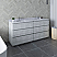 72" Floor Standing Double Sink Modern Bathroom Cabinet w/ Top & Sinks in Rustic White