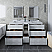 72" Floor Standing Double Sink Modern Bathroom Cabinet w/ Top & Sinks in Rustic White Finish