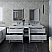 72" Floor Standing Open Bottom Double Sink Modern Bathroom Cabinet w/ Top & Sinks in Rustic White Finish